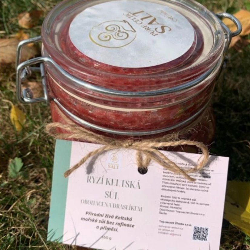 Ryzí keltská sůl + draslík 450g skleněná dóza